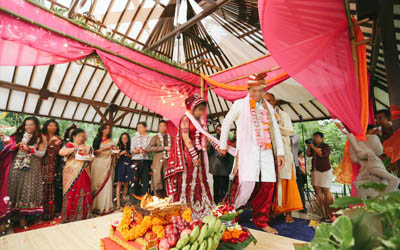 Indian wedding ceremony in Bali