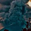 black ashes mount agung 