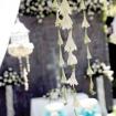 Hanging flower garden wedding 