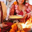 garland bride - groom