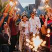 Sparklers Wedding Couple Villa Jerami