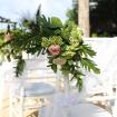 flower tassel on the chairs 
