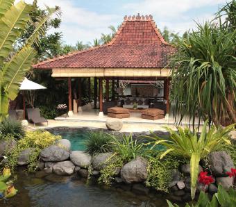 Villa Amy Living and Dining View from The Pool Bali wedding villa