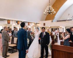 Wedding ceremony catholic church saint silvester pecatu