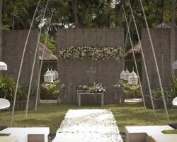 Garden wedding set up 