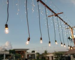 Light ball wedding decoration bali vintage florist