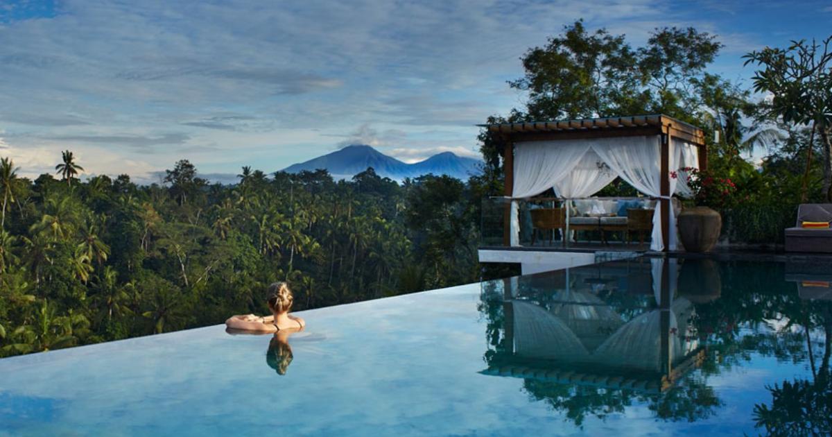 Panoramic view from pool goya