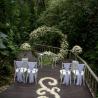intimate wedding near waterfall 