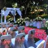 Bali Mandira Beach Resort - white and peach pergola